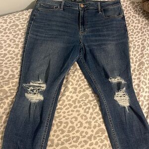 Women's Hollister High-Rise Distressed Skinny Jeans - Size 17 Short